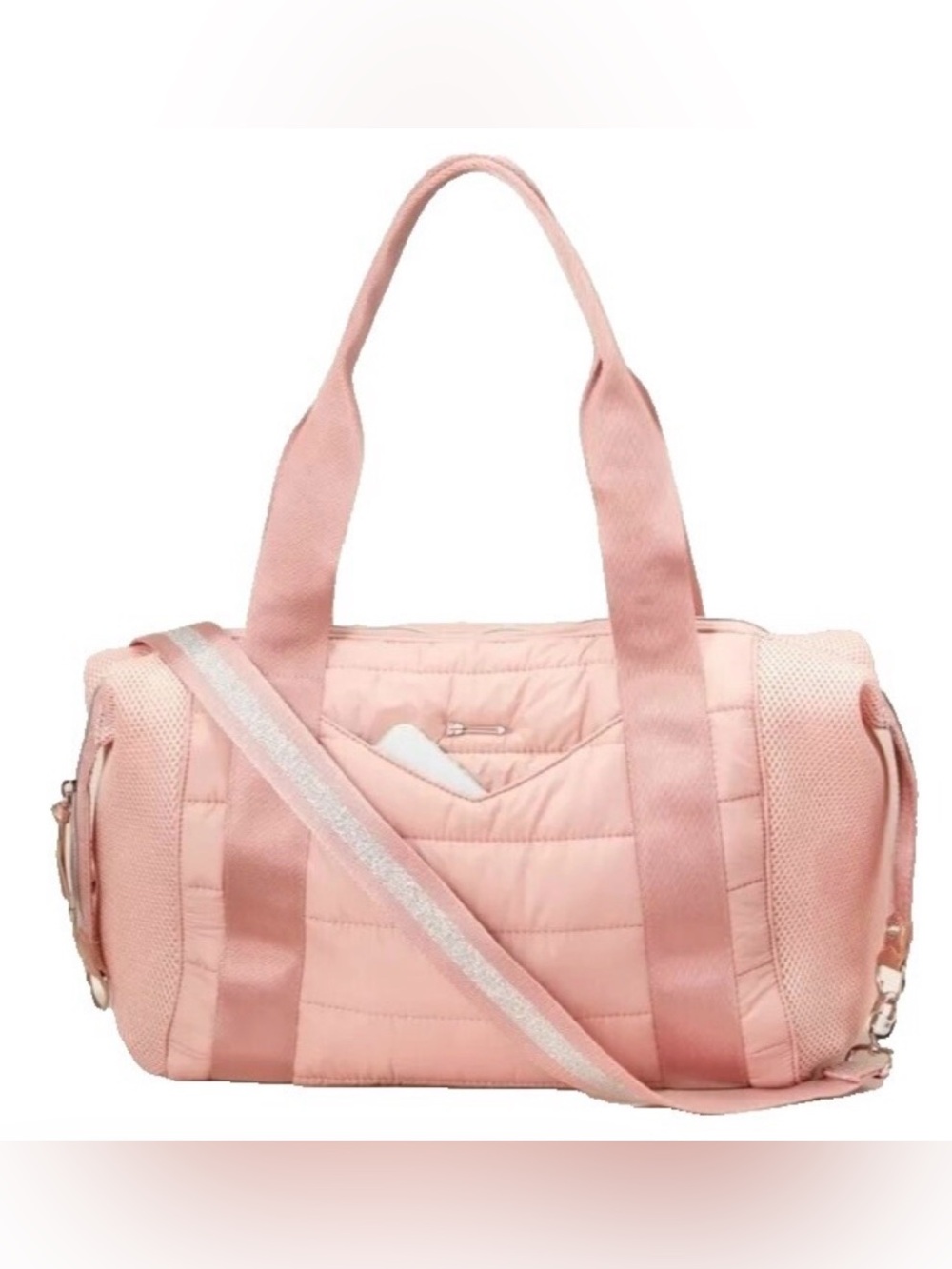 Stella & Dot Quilted Soft Pink Travel Duffel